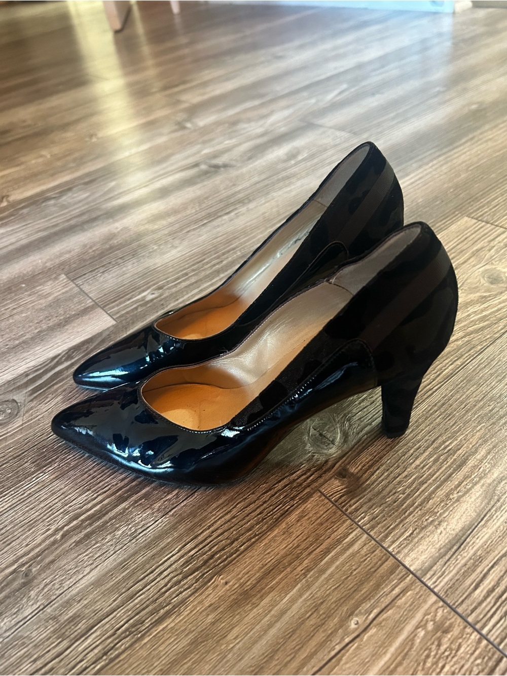 Peter Kaiser Classic Black Patent Pointed-Toe Pumps - Women's Dress Heels